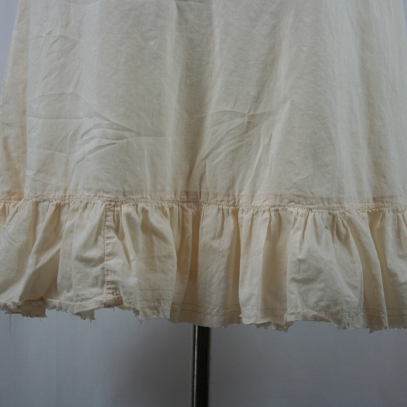 Free People Cotton Ivory Tank Dress Raw Edges - Picture 4 of 7